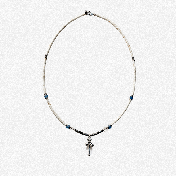 beaded sterling sliver necklace