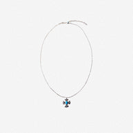 Cross-Shaped Butterfly Pendent Necklace