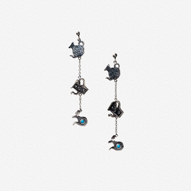 Turquoise Sterling Silver earrings for women