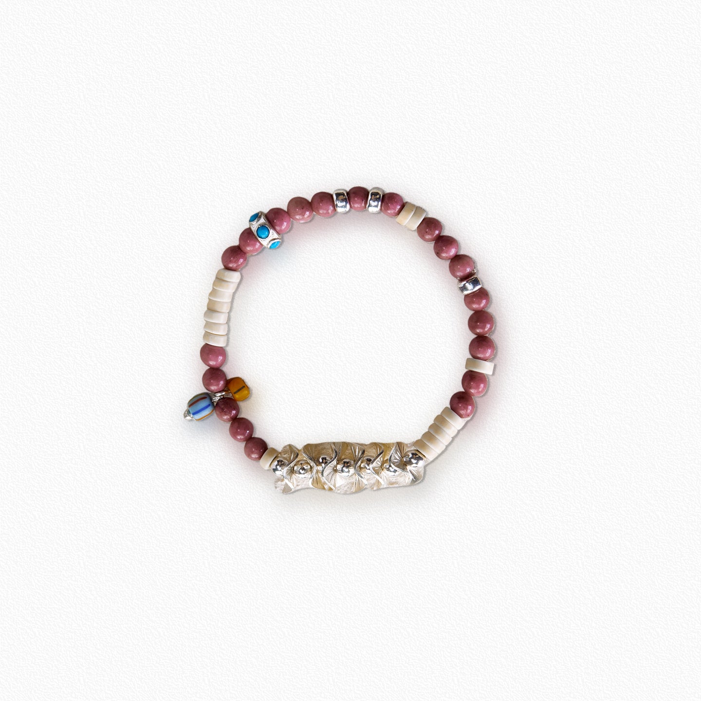 Rhodochrosite Bead Bracelet