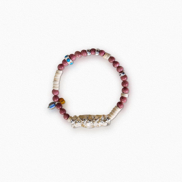 Rhodochrosite Bead Bracelet